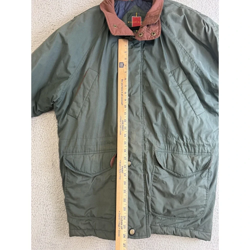 William Barry Jacket Mens‎ Medium Green Quilted Lined Field Hunting Zip Snap